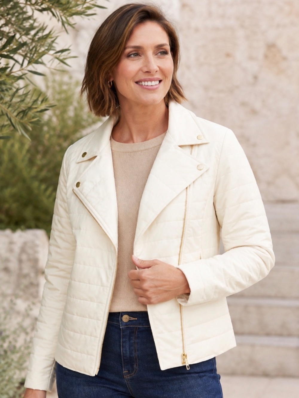 TALBOT’S WOMEN’S QUILTED MOTO JACKET NEW SIZE XL